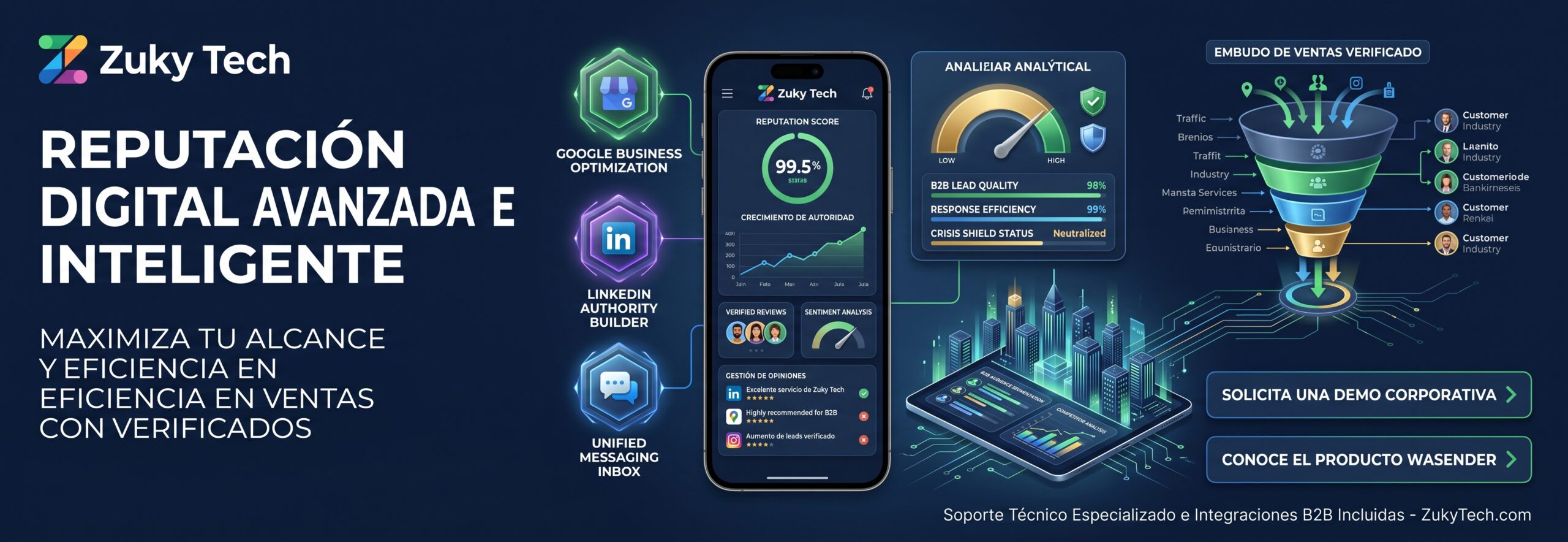 Zuky Tech estructuramos estrategias de posicionamiento corporativo y gestión de reputación para directores y empresas que buscan proyectar liderazgo y seguridad en su sector. 📩 Agenda una sesión de diagnóstico con nuestros especialistas. #ZukyTech #ReputacionOnline #EstrategiaB2B #CorporateBranding #PresenciaDigital