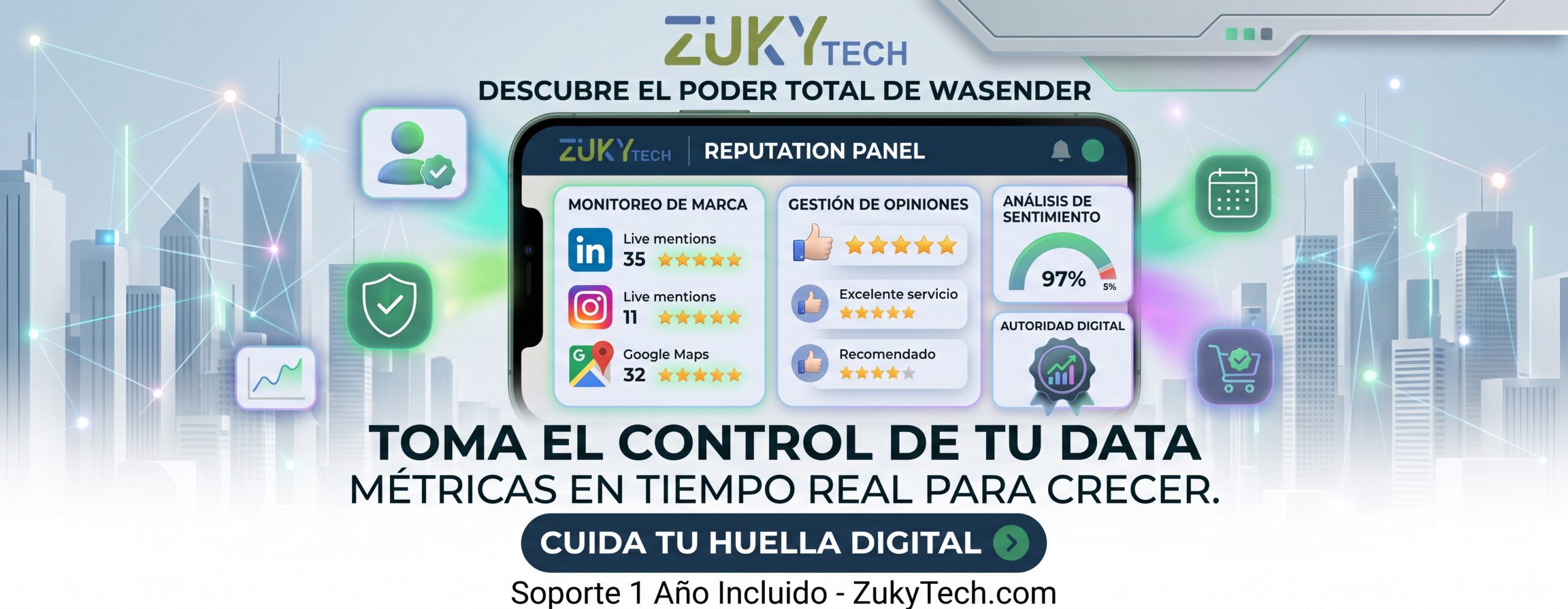 La confianza es la moneda de cambio en las decisiones comerciales B2B. Hoy en día, la reputación online no se deja al azar: se gestiona mediante auditorías continuas, optimización de canales y políticas activas de prueba social (Social Proof). En Zuky Tech estructuramos estrategias de posicionamiento corporativo y gestión de reputación para directores y empresas que buscan proyectar liderazgo y seguridad en su sector. 📩 Agenda una sesión de diagnóstico con nuestros especialistas. #ZukyTech #ReputacionOnline #EstrategiaB2B #CorporateBranding #PresenciaDigital